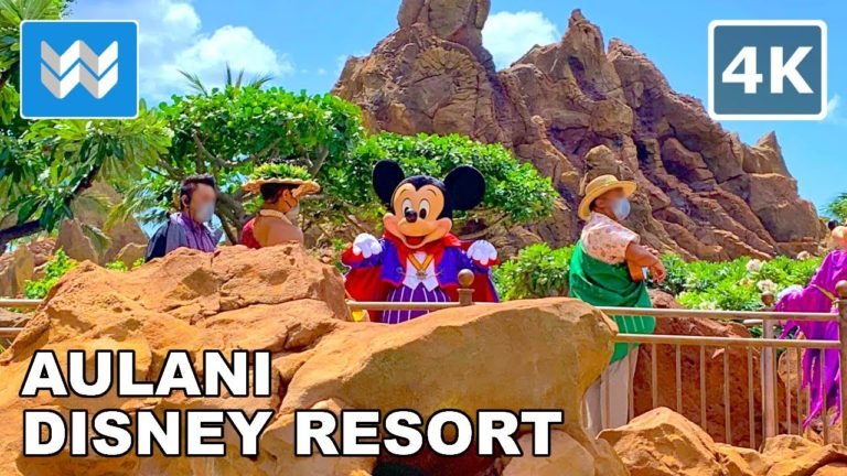 [4K] Aulani Disney Resort in Ko Olina, Oahu Hawaii 2021 Walking Tour & Travel Guide 🎧 Binaural Sound