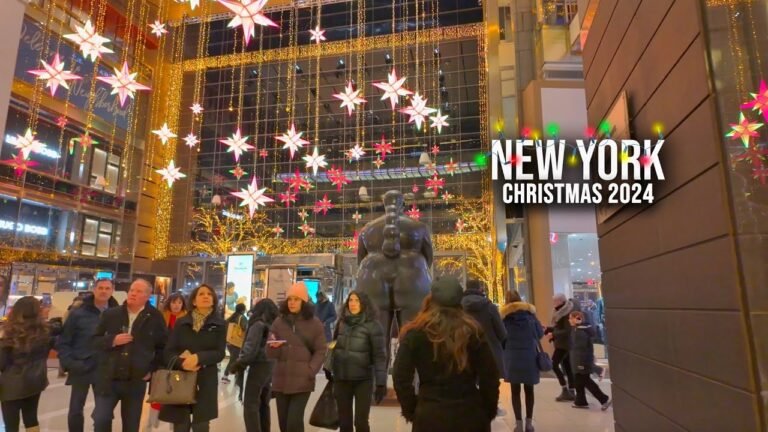 New York City 4K Walk Christmas in NYC 2024 Christmas Market Columbus Circle Holiday Market 2024 ✨