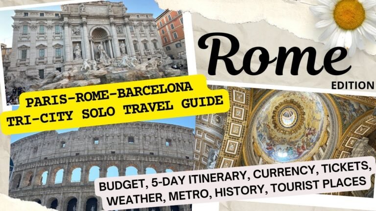 Rome 5 day itinerary –  For First-Time Visitors and Solo Travelers