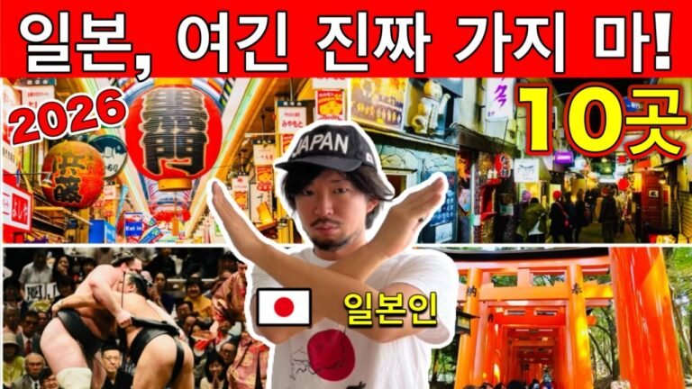 일본 현지인이 말하는! 관광객이 너무 많은 10곳, 현지인은 거의 없는 일본 2026 | 여행 꿀팁 포함