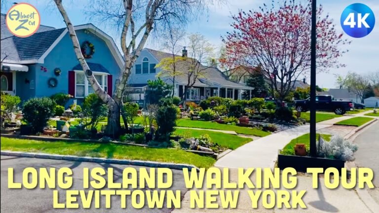 Beginners Mind – 4K Walk in Levittown Long Island New York Walking Tour NYC Sunny calming peaceful