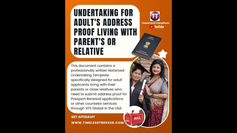 Adult child address proof for Indian Passport Renewal #shorts #indianpassport @VFSGlobalOfficial
