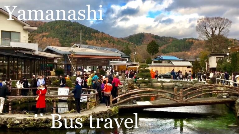 Avtobus sayohati. Yamanashi kenga safar. Bus travel to Yamanashi