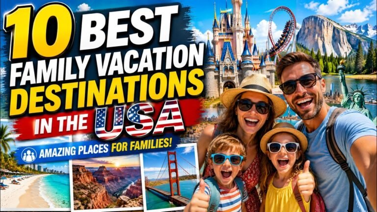 10 Best Family Vacation Destinations in the USA | Amazing Places for Families