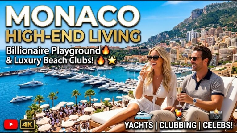 Monaco high-end living, beach clubs, making it a playground for billionaires and celebrities