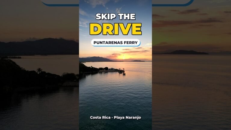 PUNTARENAS FERRY From PLAYA NARANJO at Night, Costa Rica ⛴️ The Whole Trip #shorts